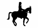 Vector de Silueta Ecuestre para Corte Láser DXF