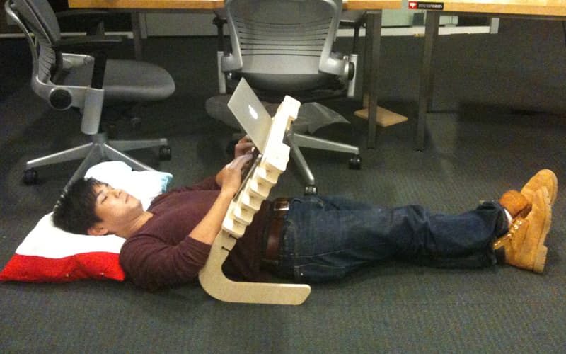 Ergonomic Lying Laptop Desk Vector Plan for Laser Cutting