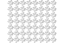 Escher Reptile Tiling Pattern Vector for Laser Cutting DXF