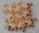 Escher Style Interlocking Lizard Puzzle Vector File