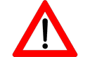 Exclamation Mark Warning Road Sign Vector DXF File