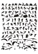 Extreme Sports Silhouettes Collection Vector Files