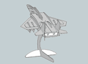 Arquivo Vetorial de Jato de Caça F-15 para Corte a Laser (DXF)