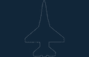 F-16 Fighter Jet Silhouette Vector File (DXF)