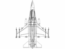 F-16 Fighting Falcon Top View Vector File for Laser Cutting