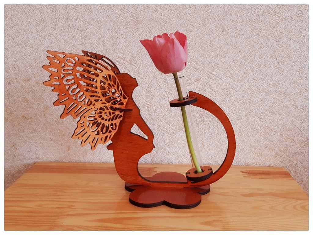 Fairy Flower Vase Stand Laser Cut Vector File