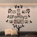 Family Tree Photo Wall Collage Vector for Laser Cutting