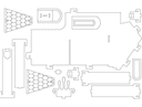 Fantasy Castle 3D Puzzle Laser Cut Vector DXF File