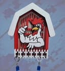Arquivo Vetorial de Suporte de Chaves Galo Rústico (DXF)