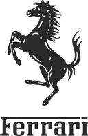 Vector del Logotipo Ferrari Cavallino Rampante para Corte Láser