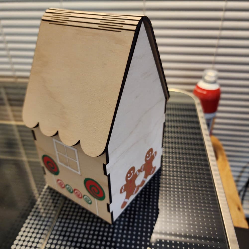Festive Gingerbread House 3D Laser Cut Vector Plan