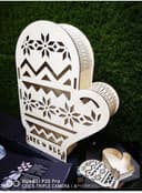 Festive Mitten Gift Box Laser Cut Vector File