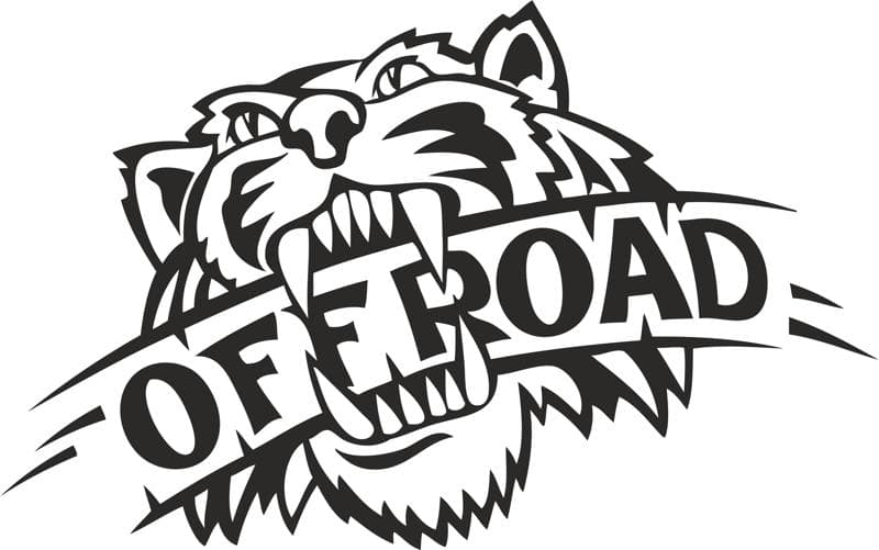 Fierce Tiger Offroad Logo Vector for CNC Laser Cutting