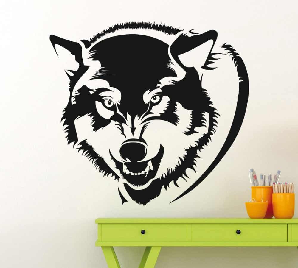 Fierce Wolf Head Vector Art for Laser Cutting (DXF, SVG)