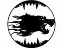 Diseño Vectorial de Cabeza de Lobo en Llamas DXF