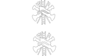 Firefighter Cross Emblem Vector File for Laser Cutting DXF