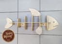 Estante de Pared Esqueleto de Pez Vector 3D para Láser