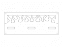Flame Pattern Fire Ring Panel Vector DXF Design