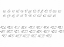 Alfabeto en Llamas Vectorial Fuente para Corte Láser DXF