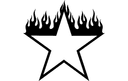 Vector de Estrella en Llamas para Corte Láser Archivo DXF