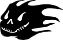 Silueta de Calavera en Llamas Vector DXF para CNC y Láser