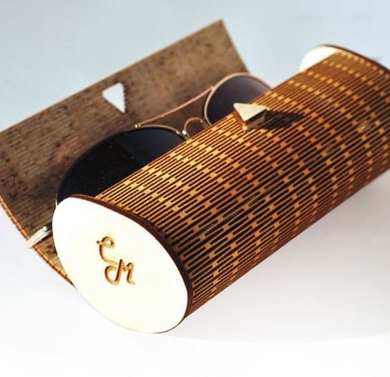 Flexible Laser Cut Wooden Sunglasses Case Vector File