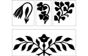 Archivos Vectoriales DXF de Ornamentos Florales Art Nouveau