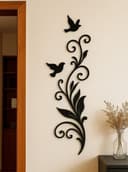 Floral Bird Wall Art Vector Laser Cut Design (SVG, DXF)