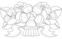 Arquivo Vetorial DXF de Ornamento de Buquê Floral para Corte a Laser