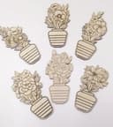 Floral Bouquet Potted Plants Laser Cut Vector Files