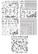 Colección de Esquinas y Bordes Florales Vector para Corte Láser