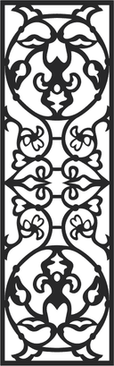 Panel Decorativo Floral Damask Archivo Vectorial para Láser