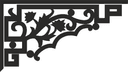 Vector de Esquina Decorativa Floral para Corte Láser DXF