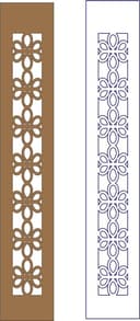 Painel Treliça Decorativa Floral Vetor - Arquivo DXF para Corte a Laser