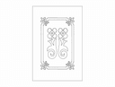 Design de Painel de Porta Floral - Arquivo DXF Gratuito