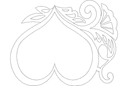 Arquivo Vetorial de Coração Floral para Corte a Laser DXF