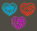 Floral Heart Ornaments Set Vector for Laser Cutting
