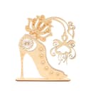 Floral High Heel Jewelry Stand Vector for Laser Cutting