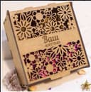 Archivo Vectorial de Caja con Corte Láser Floral para CNC