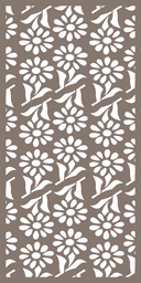 Painel Decorativo Floral Lattice Vetor para Corte a Laser