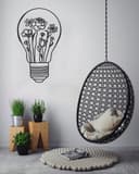 Floral Light Bulb Wall Art Laser Cut Vector File