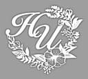 Archivo Vectorial de Monograma Floral HU para Corte Láser