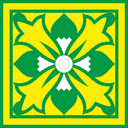 Vector de Patrón Cuadrado de Mosaico Floral para Corte Láser