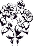 Diseño Vectorial de Ornamento Floral para Corte Láser