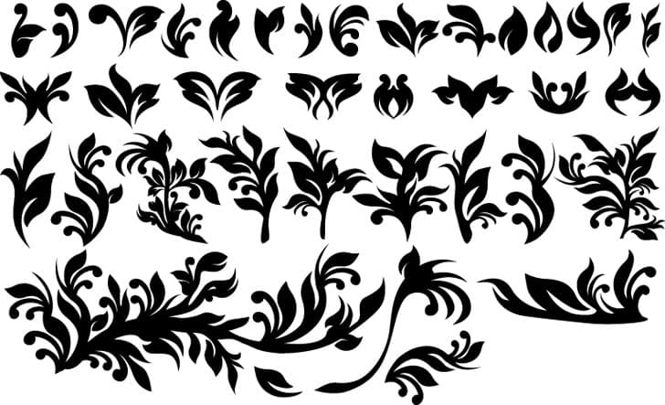 Floral Ornaments Vector Set for Laser Cutting