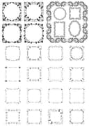 Floral Ornate Border Frame Collection Free Vector Set