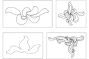 Colección de Vectores DXF de Ornamentos Florales
