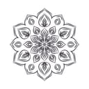Floral Petal Mandala Laser Cut Vector Design