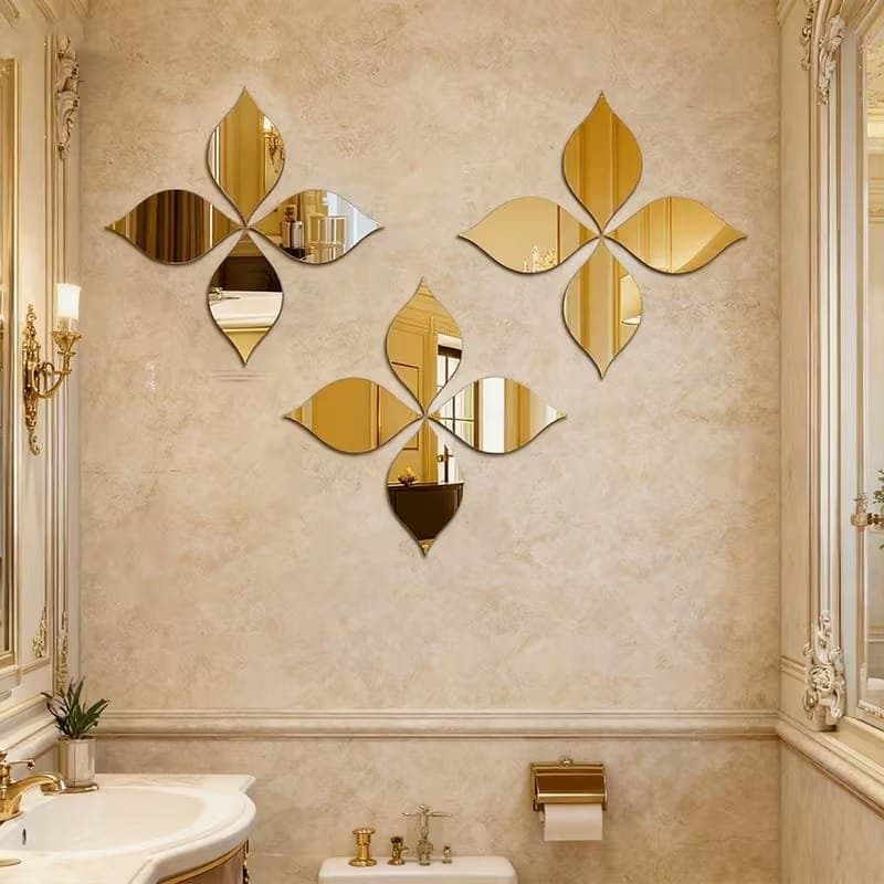 Floral Petal Mirror Wall Art Laser Cut Vector Files