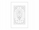 Painel Retangular Floral Vector DXF para Corte a Laser